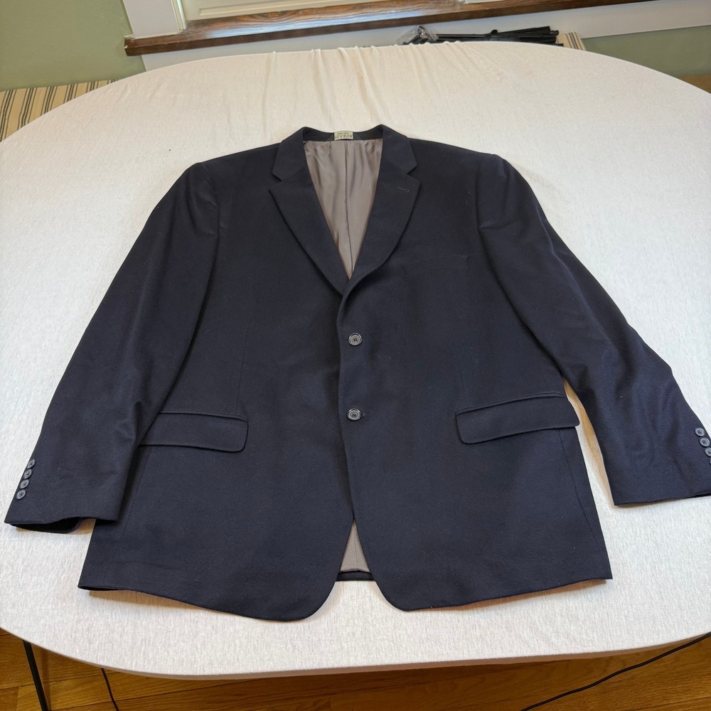 NWOT Jos A Bank‎ Signature Collection Navy Blue 100% Cashmere Blazer Coat 52R